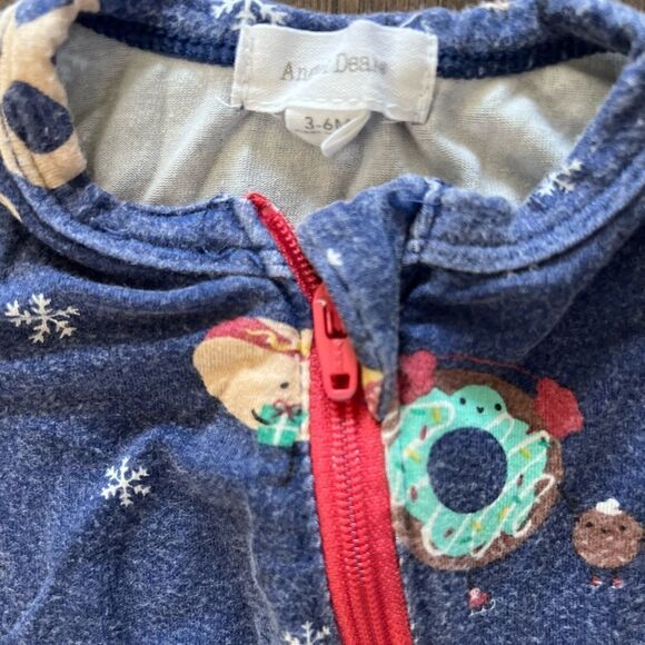 Angel Dear Pajama Onsie, Candy cane Donut Print - Picture 2 of 3